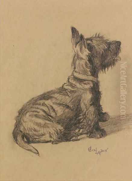 A Scottie 2 Oil Painting by Cecil Charles Aldin