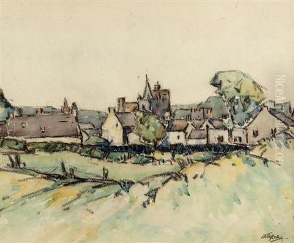 Cottages Oil Painting by Ernest Archibald Taylor