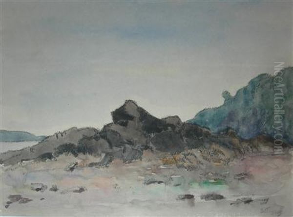 Foreshore, Corrie, Arran Oil Painting by Ernest Archibald Taylor