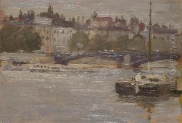 La Seine Oil Painting by Frank Walter Taylor