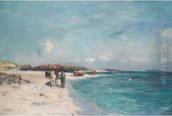 The White Sands Of Iona Oil Painting by John D. Taylor