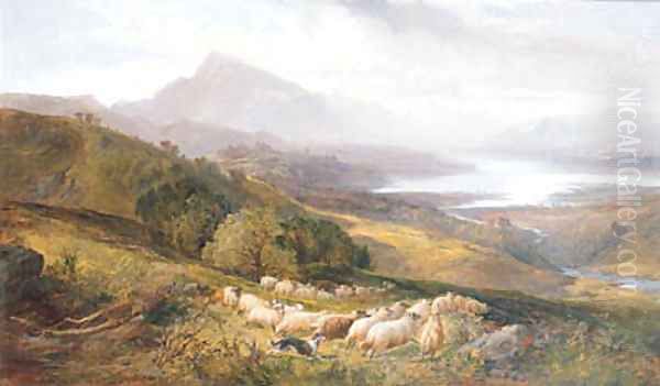 Collecting the Flock Oil Painting by Joseph Denovan Adam