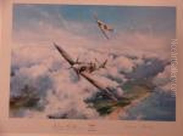 Spitfire Oil Painting by Robert Taylor