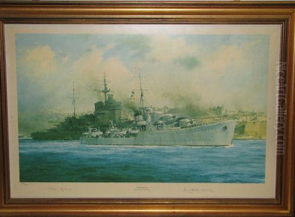 Mountbatten Of Burma Oil Painting by Robert Taylor