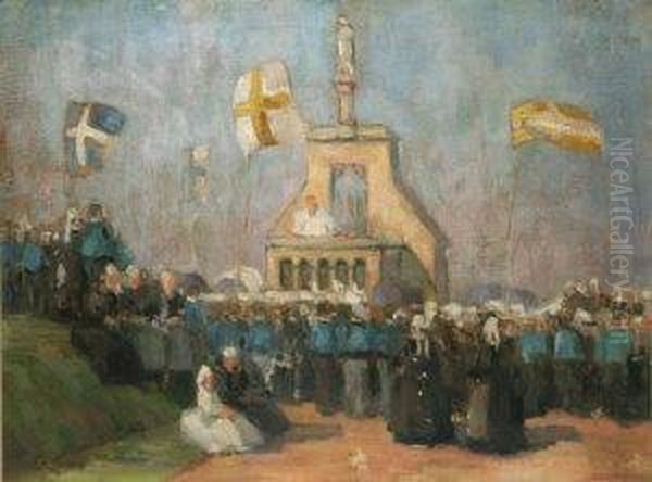 The Breton Ceremony Oil Painting by Samuel Connolly Taylor