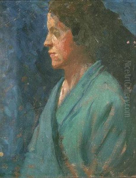 Portrait Of A Woman Oil Painting by Samuel Connolly Taylor