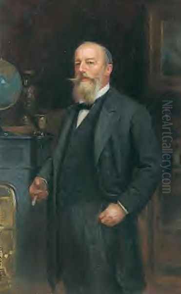 Portrait of Adolf Weisenberg Oil Painting by Sigismund Ajdukiewicz