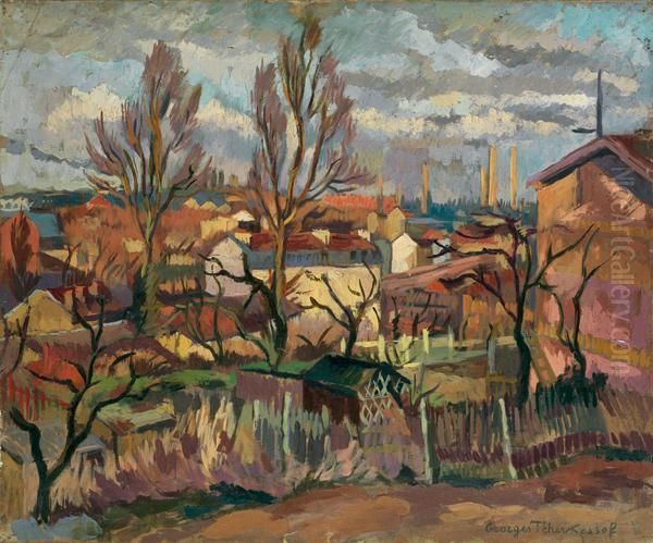 Vue De Meudon Oil Painting by Georges Tcherkessof