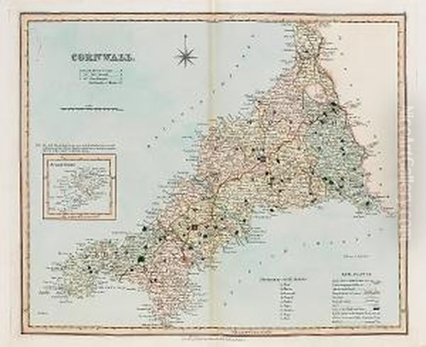 Improved New Edition Of The New British Atlas, Containing A Complete Set Of County Maps, On Which Are Delineated The Mail, Turnpike And Principal Cross Roads... Revised & Corrected To The Year 1835 Oil Painting by Henry Teesdale