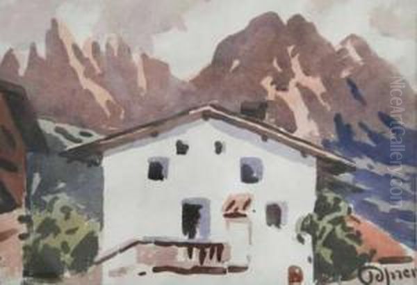 Paesaggio Delle Dolomiti Oil Painting by Josef Telfner