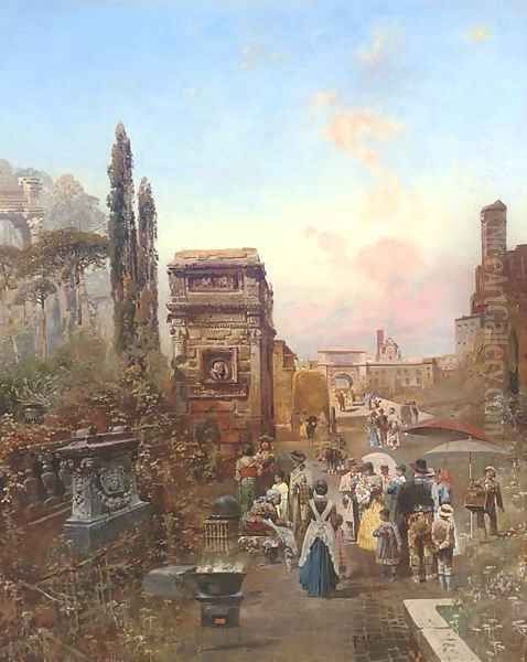 The Forum, Rome Oil Painting by Robert Alott