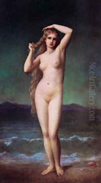 Duval The Bather Oil Painting by Eugene-Emmanuel Amaury-Duval