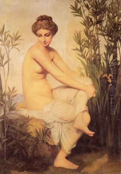 Baigneuse antique (Ancient Bather) Oil Painting by Eugene-Emmanuel Amaury-Duval