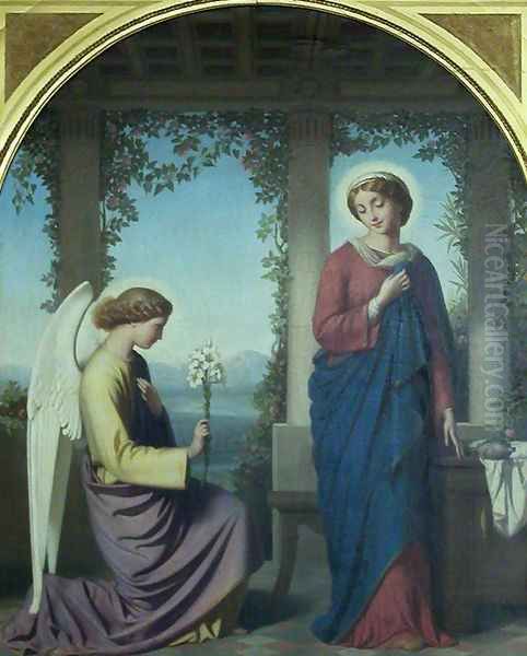 The Annunciation Oil Painting by Eugene-Emmanuel Amaury-Duval