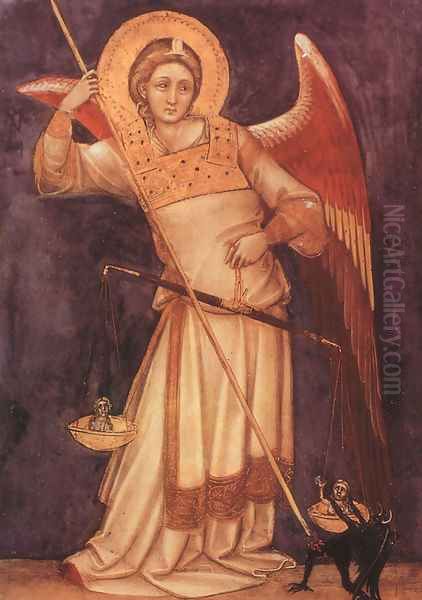 Archangel 1350 Oil Painting by Guariento di Arpo