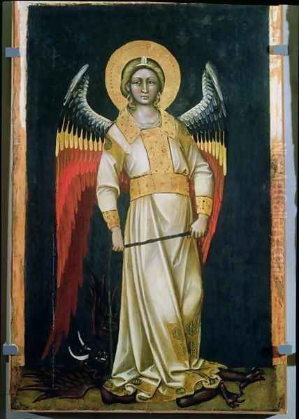 Archangel Michael (1) Oil Painting by Guariento di Arpo