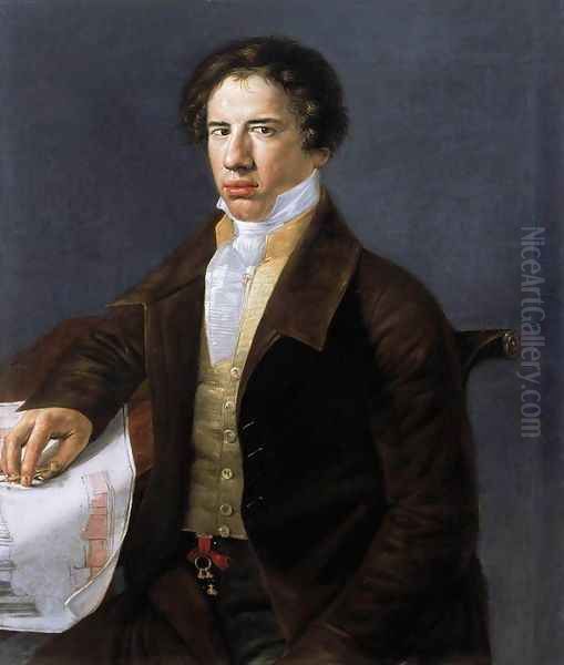 Portrait of an Architect 1825 Oil Painting by Leonardo Alenza Y Nieto