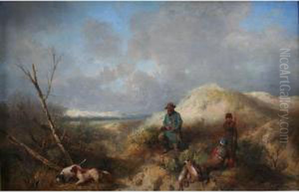 A Day's Shooting Oil Painting by Jan Mari Henri Ten Kate