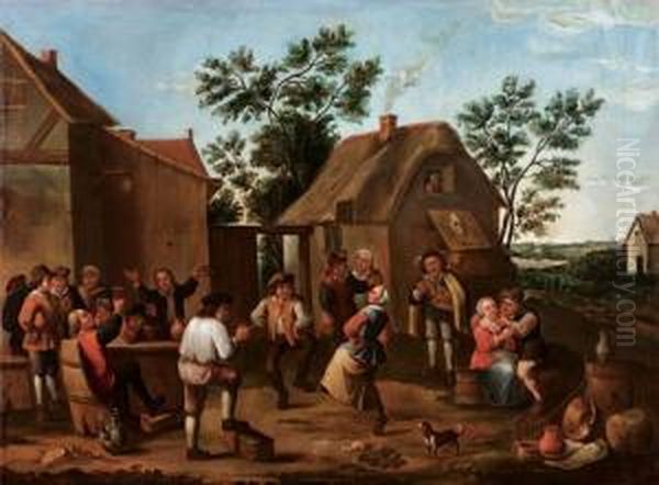 Kermesse Fiamminga Oil Painting by Jean-Baptiste Tency