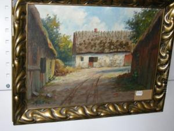 Lantgard Oil Painting by Martin Tengberg