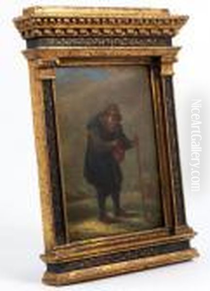 Alter Mann Mit Feuerbecken Und Wanderstab Oil Painting by David The Younger Teniers