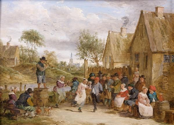 La Fete Du Village Oil Painting by David Teniers De Jonge