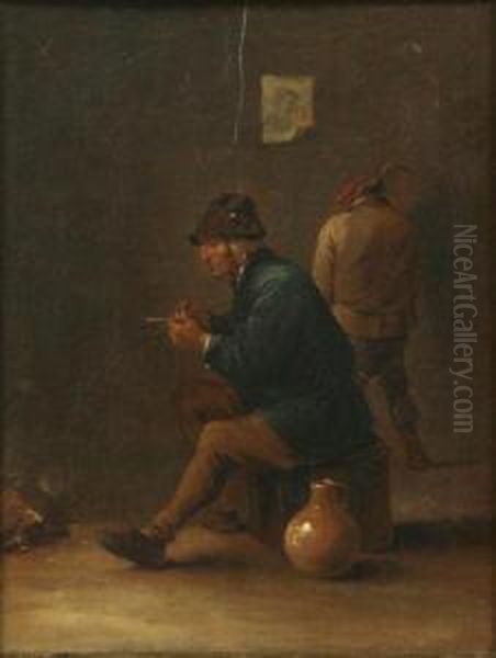 Le Fumeur De Pipe Oil Painting by David Teniers De Jonge