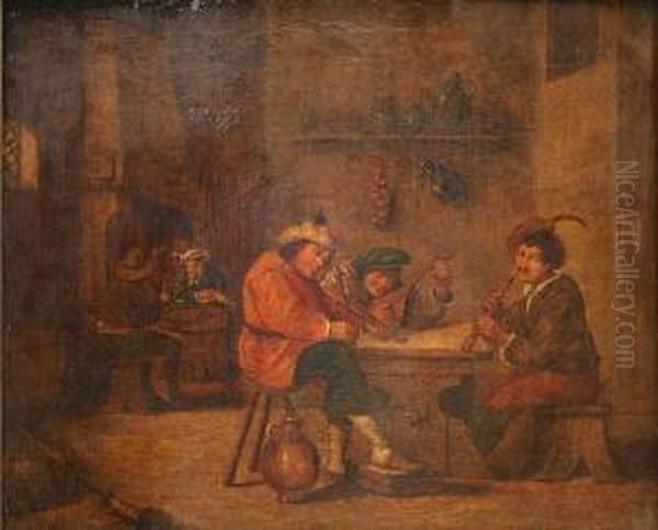 Herbergtafereel Oil Painting by David Teniers De Jonge