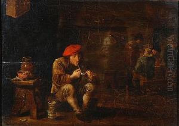 Interno Di Osteria Con Fumatore Di Pipa Oil Painting by David Teniers Iv