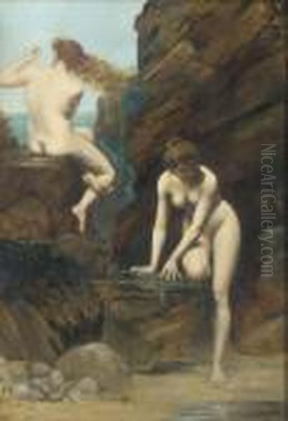 The Bathers Oil Painting by Dorothy Tennant