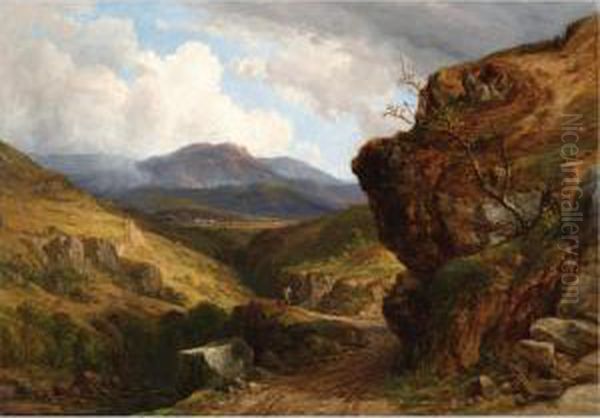 The Lion Rock, Cheddar Gorge, Somerset Oil Painting by John F Tennant