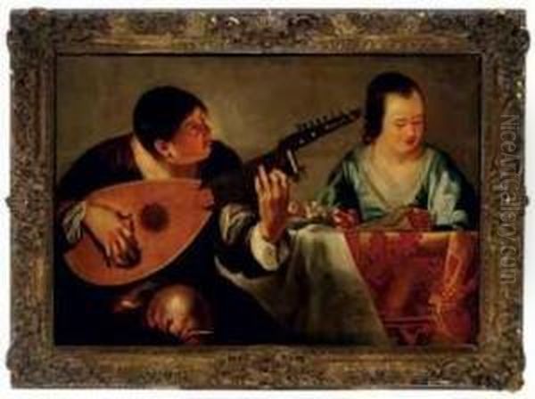 The Lute Player Oil Painting by Hendrick Terbrugghen