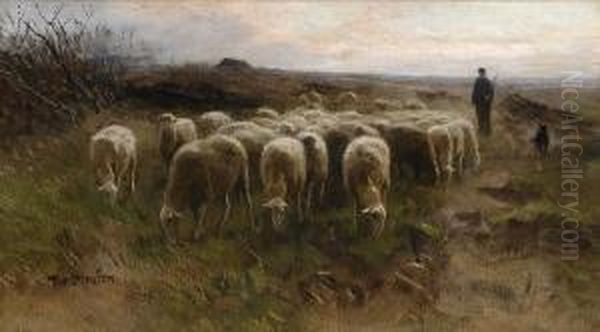 Return Of The Flock Oil Painting by Francois Pieter ter Meulen