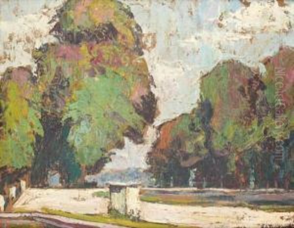 Vue Du Parc Oil Painting by Wlodzimierz Terlikowski