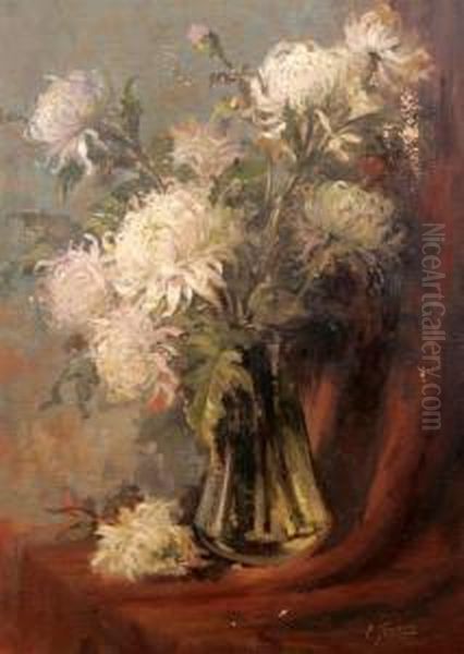 Blomsterstilleben Oil Painting by Kees Terlouw