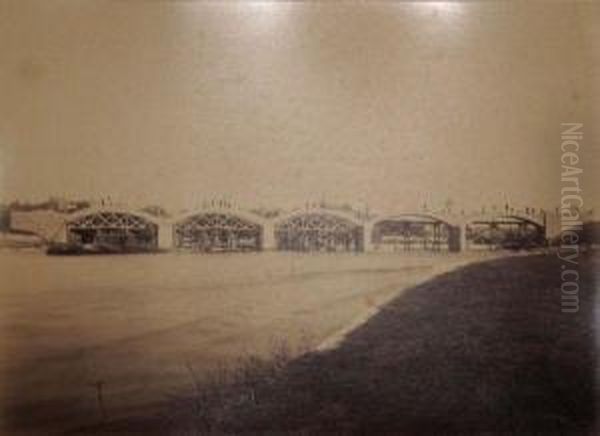 Pont De St-gaultier, Bordeaux Oil Painting by Alphonse Terpereau