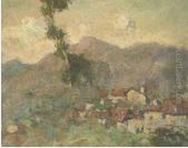 Scorcio Di Paese Oil Painting by Arturo Terracina