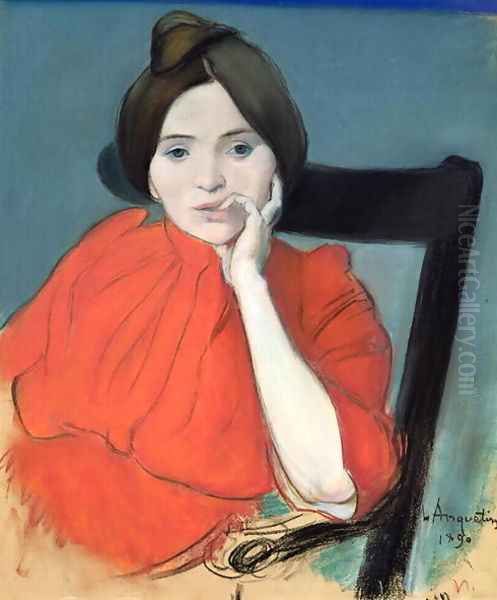 Portrait of a Woman, 1890 Oil Painting by Louis Anquetin