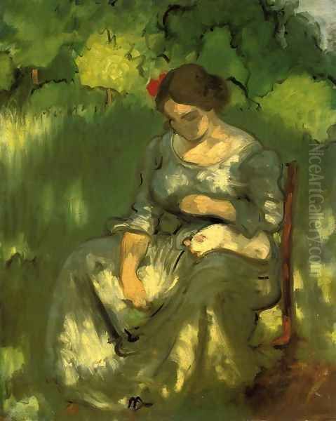 Woman with a Cat Oil Painting by Louis Anquetin