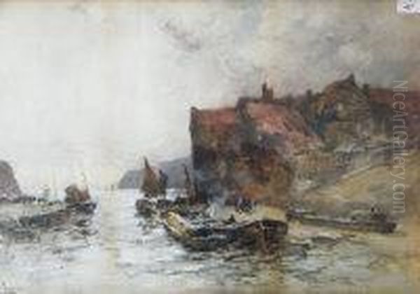 Whitby Barges Oil Painting by John Terris