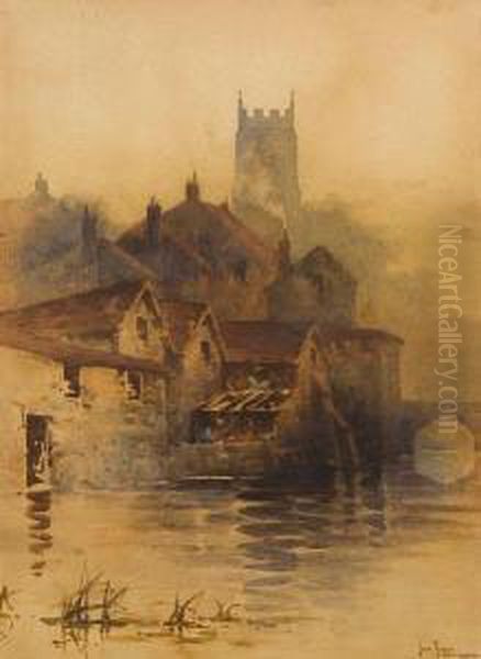 Bidford On Avon Oil Painting by John Terris