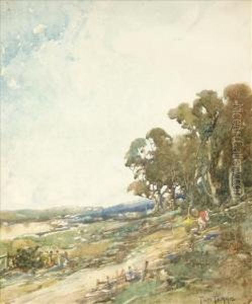 The Hillside Oil Painting by Tom Terris