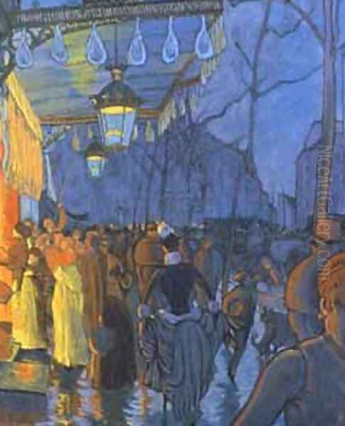 Street Scene, at Five in the Afternoon, 1887 Oil Painting by Louis Anquetin