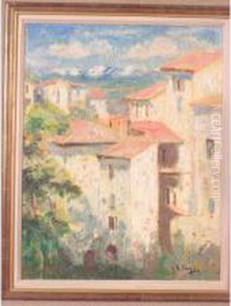 Cagnes Oil Painting by Joseph Alfred Terry