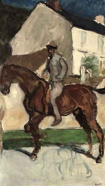 Autoportrait equestre Oil Painting by Louis Anquetin