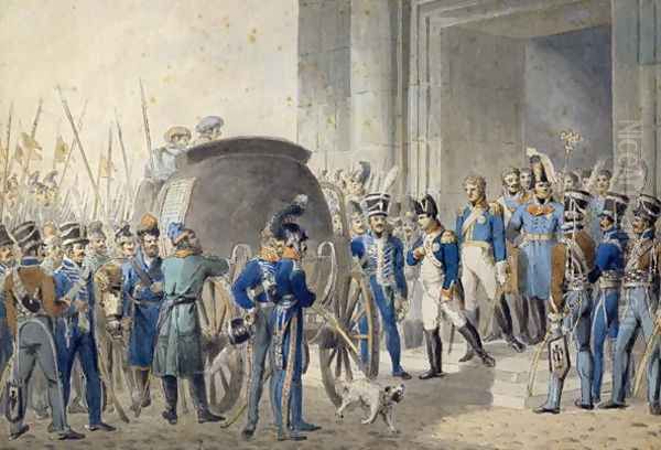 Departure of Napoleon Oil Painting by John Augustus Atkinson