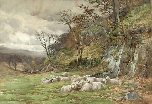 Sheltering from the storm Oil Painting by Charles James Adams