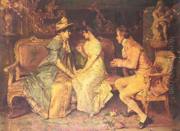 The Suitor Oil Painting by Luis Alvarez Catala