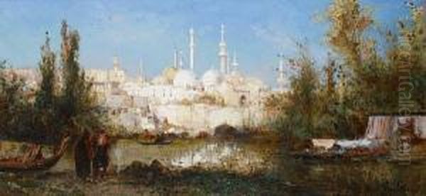 View Of Istanbul Oil Painting by Pierre-Henri-Theodore Tetar van Elven