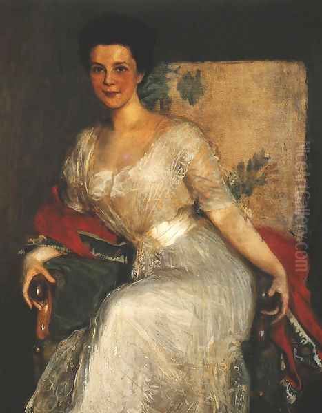 Zofia Brzeska Oil Painting by Teodor Axentowicz